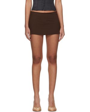 GUIZIO Micro Stretch Miniskirt - Black