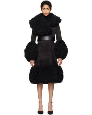 Alaïa ブラック ニット テーラード フェイクシアリング コート