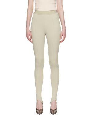 Wardrobe NYC Opaque Stirrup Leggings - Natural