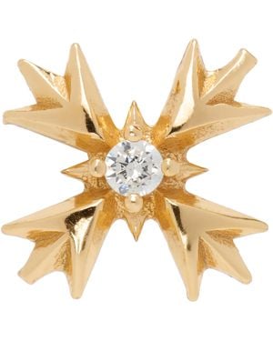 Emanuele Bicocchi ゴールド Crest Crystal シングルピアス - メタリック