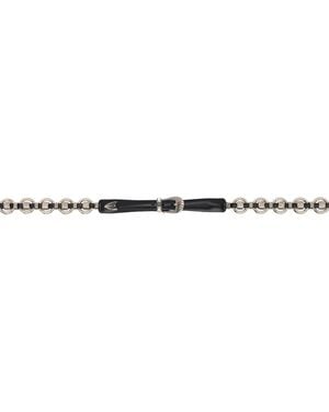 Toga Ring Metal Narrow Belt - Black