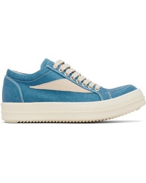 Rick Owens Hollywood Vintage Sneaks Trainers - Blue