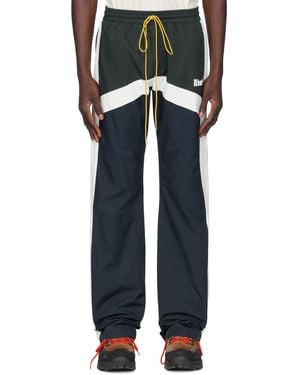 Rhude ネイビー＆グリーン Motorsport トラックパンツ - ブラック