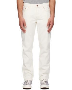 Nudie Jeans Jean Gritty Jackson Blanc Cassé