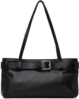St. Agni Belt Detail Baguette Bag - Black