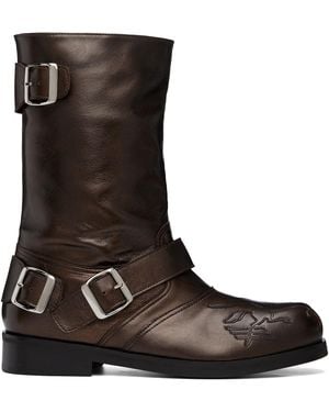 STEFAN COOKE Pegasus Biker Boots - Brown