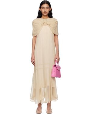 Simone Rocha Extended Bow Multi-Seam Maxi Dress - Black