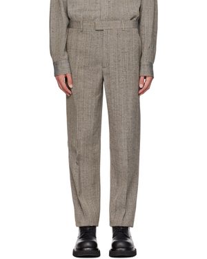 Bottega Veneta ブラウン ストレートレッグ トラウザーズ - マルチカラー