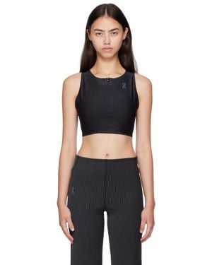 On Shoes Race Crop Sport Top - Black