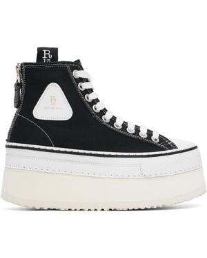 R13 Courtney Platform High Top Trainers - Black