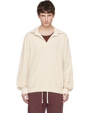 Les Tien Off- Banded Polo - Natural