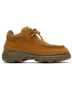 Burberry Tan Suede Creeper Mid Derbys - Black