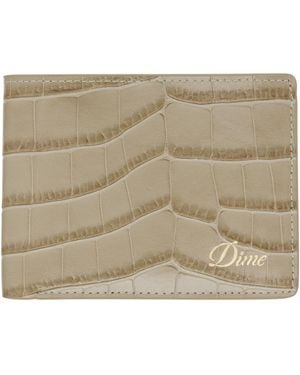 Dime Croc Bifold Wallet - Natural