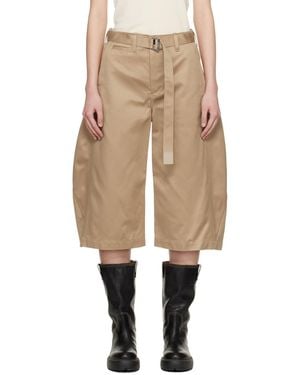 Sacai Cotton Chino Shorts - Natural