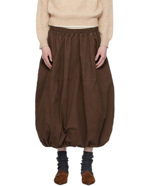 YMC Jupe Parachute Longue Brune - Marron