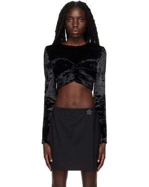 MSGM Twist Blouse - Black