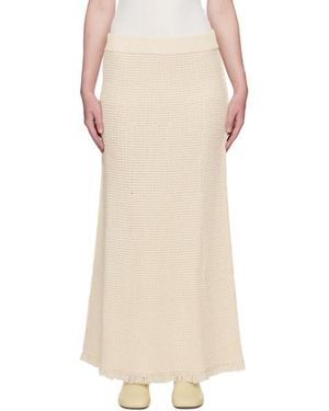 Studio Nicholson Off- Rye Midi Skirt - Natural