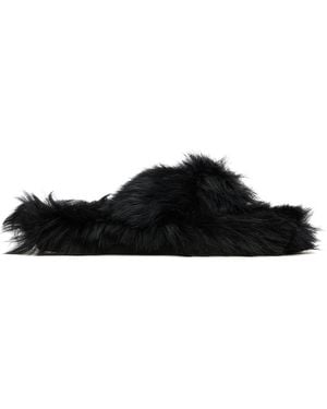 Acne Studios Shearling Sandals - Black