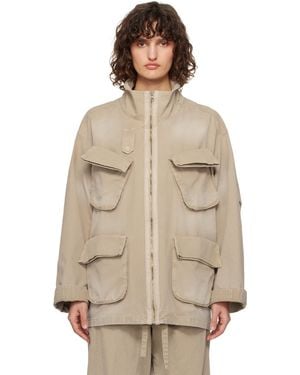 OPEN YY Cargo Pocket Field Jacket - Natural