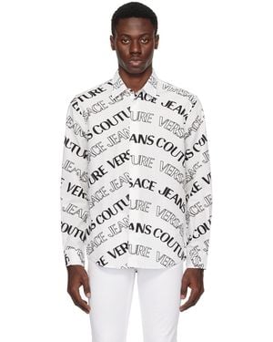 Versace Jeans Couture ホワイト& Logowave シャツ - ブラック
