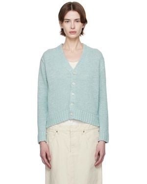 Maison Margiela ブルー Gardening ヘンプ ニットカーディガン