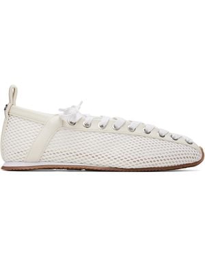 Ganni Mesh Sporty Ballerina Sneakers - White