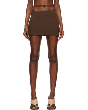 ANDREADAMO Andreādamo Cutout Miniskirt - Brown