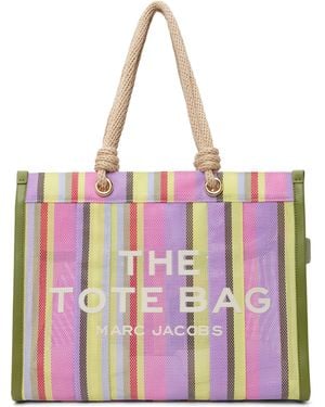Marc Jacobs 'The Stripe Mesh Large' Tote - Pink