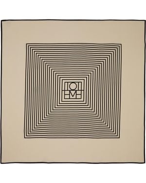 TOTEME Centered Monogram Silk Scarf - Metallic