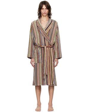 Paul Smith Signature Stripe Robe - Black