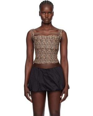Miaou Tan Imogene Corset Top - Black