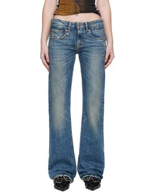 R13 Boy Flare Jeans - Blue