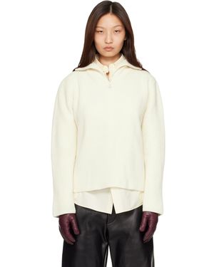 Mackage Off- Gladys Knit Half-Zip Pullover Jumper - Natural