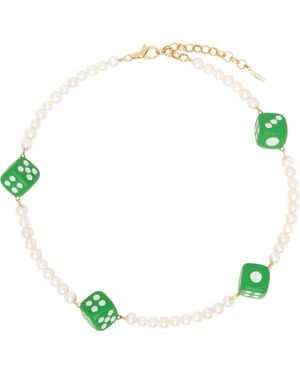 Veert 'The Pearl 4 Dice' Necklace - Green