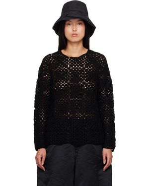 COMME DES GARÇON BLACK Comme Des Garçons Crocheted Jumper - Black