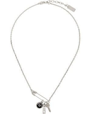 Marc Jacobs 'the Button' Charm Necklace - Metallic