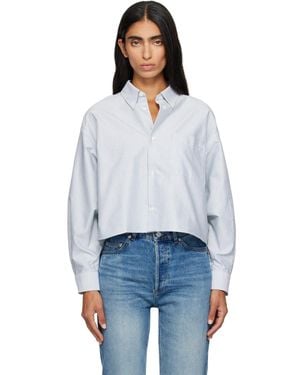 A.P.C. Chemise Sophia Kaki Et Blanc À Boutons - Bleu