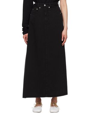 MM6 by Maison Martin Margiela ファイブポケット デニム マキシスカート - ブラック