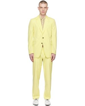 Dries Van Noten Yellow Two-button Suit