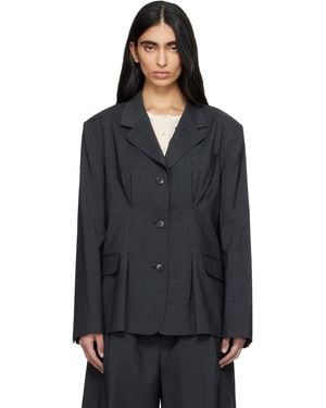 mfpen Inverted Pleat Blazer - Black