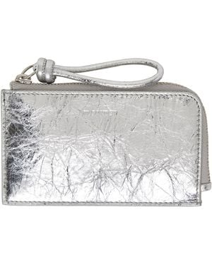 Jil Sander Silver Giro Card Holder - Metallic