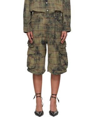 R13 Bermuda Cargo Shorts - Green