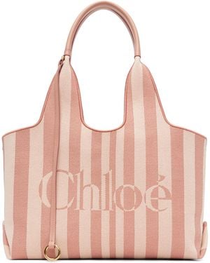 Chloé ピンク Stripy' East-West トートバッグ