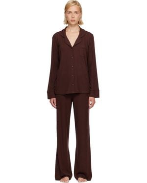 Skims Soft Lounge Sleep Pyjama Set - Black