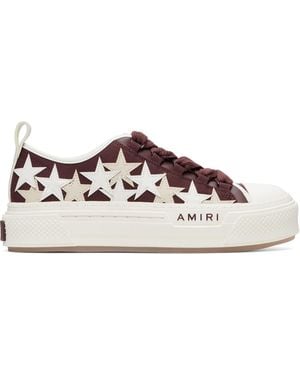 Amiri Burgundy Stars Court Low Sneakers - Brown