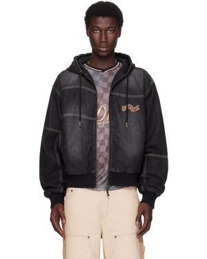 Dime Hooded Utility Jacket - Black