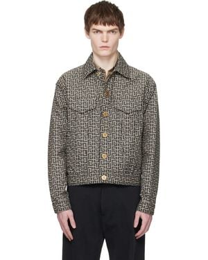 Balmain Monogram Jacquard Jacket - Black