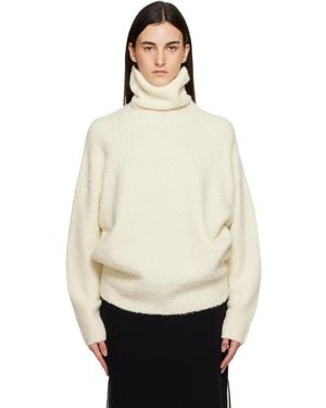 TOTEME Off- Bouclé Turtleneck - Natural
