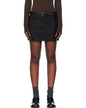 Tonywack Distressed Wool Skort - Black