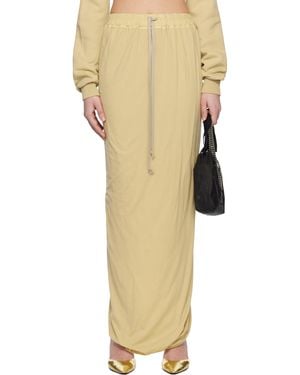 Rick Owens ベージュ Hollywood Pull On Pillar マキシスカート - ナチュラル